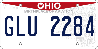 OH license plate GLU2284
