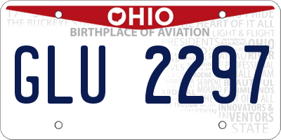 OH license plate GLU2297