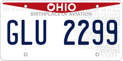 OH license plate GLU2299