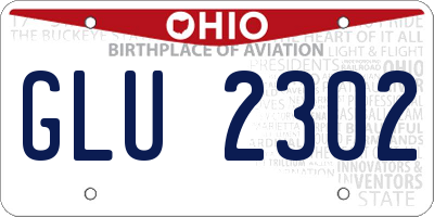 OH license plate GLU2302
