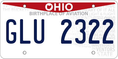 OH license plate GLU2322
