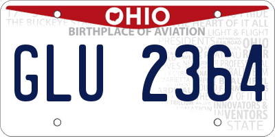 OH license plate GLU2364