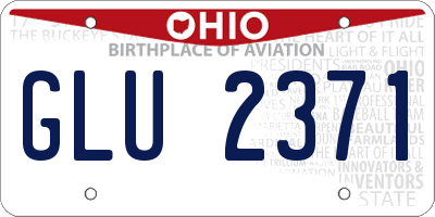 OH license plate GLU2371