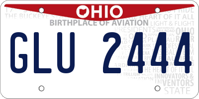 OH license plate GLU2444