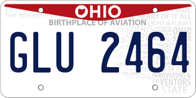 OH license plate GLU2464