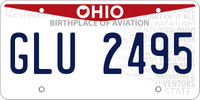 OH license plate GLU2495