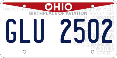 OH license plate GLU2502