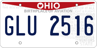 OH license plate GLU2516