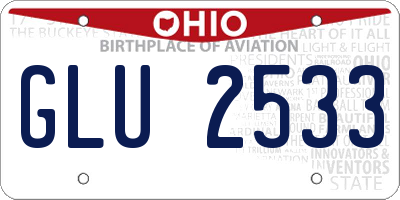 OH license plate GLU2533