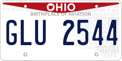 OH license plate GLU2544