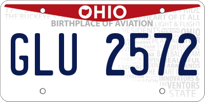 OH license plate GLU2572