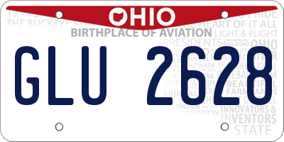 OH license plate GLU2628