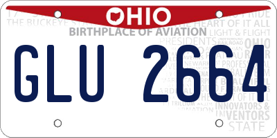 OH license plate GLU2664