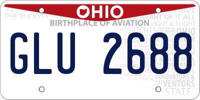 OH license plate GLU2688