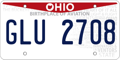OH license plate GLU2708