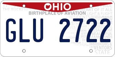 OH license plate GLU2722
