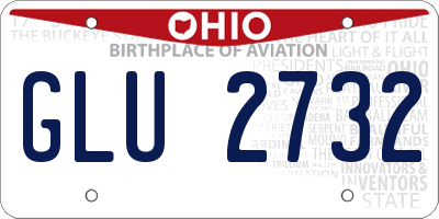 OH license plate GLU2732