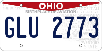 OH license plate GLU2773