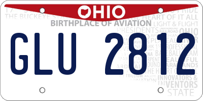 OH license plate GLU2812