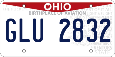 OH license plate GLU2832