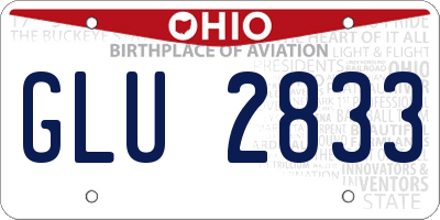 OH license plate GLU2833