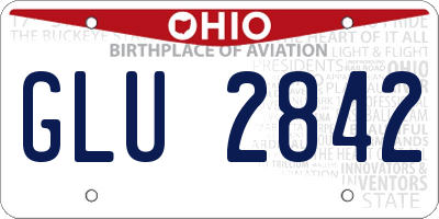 OH license plate GLU2842