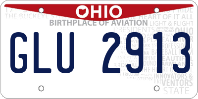 OH license plate GLU2913