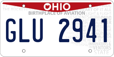 OH license plate GLU2941