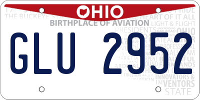 OH license plate GLU2952