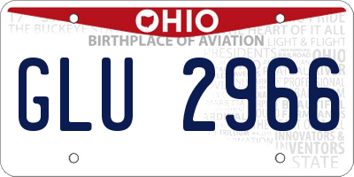 OH license plate GLU2966