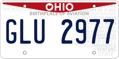 OH license plate GLU2977