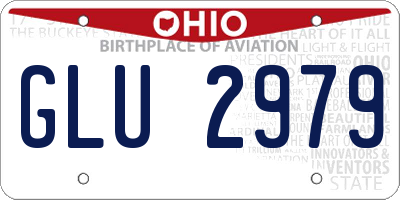 OH license plate GLU2979