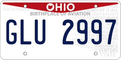 OH license plate GLU2997