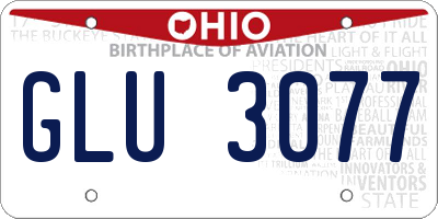 OH license plate GLU3077