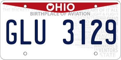 OH license plate GLU3129