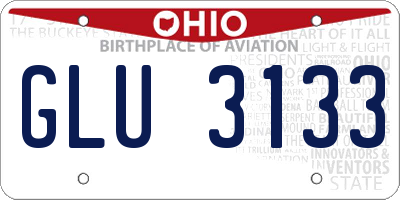 OH license plate GLU3133