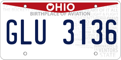 OH license plate GLU3136