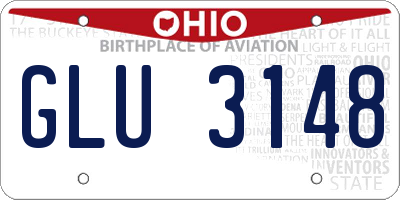 OH license plate GLU3148