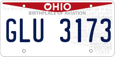 OH license plate GLU3173