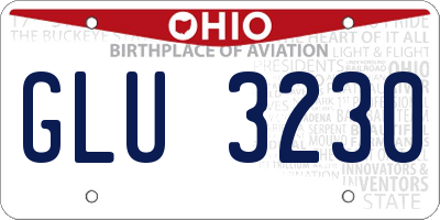 OH license plate GLU3230