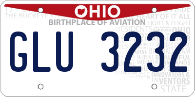 OH license plate GLU3232