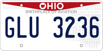 OH license plate GLU3236