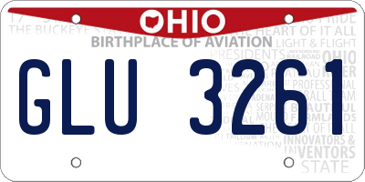 OH license plate GLU3261