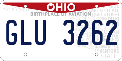 OH license plate GLU3262
