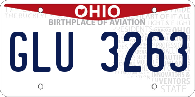 OH license plate GLU3263