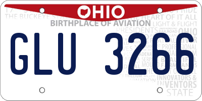 OH license plate GLU3266