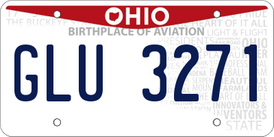 OH license plate GLU3271