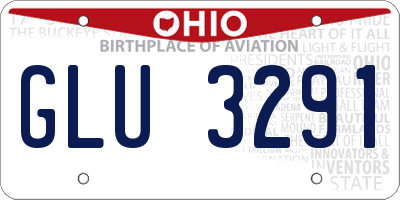 OH license plate GLU3291