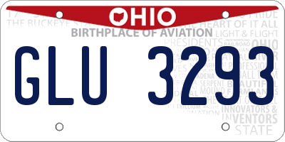 OH license plate GLU3293