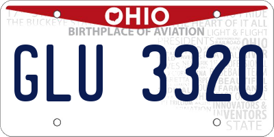 OH license plate GLU3320